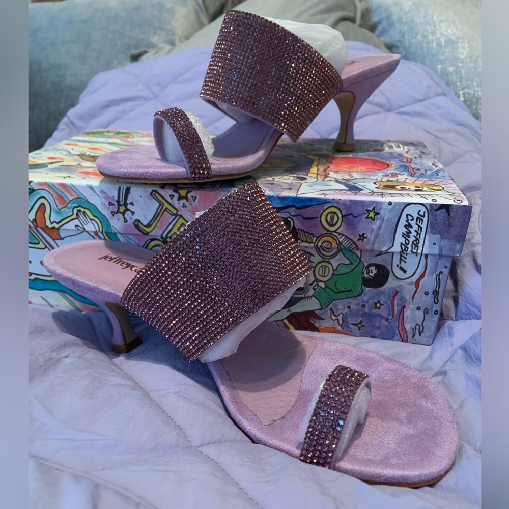 Jeffery Campbell purple crystal heel